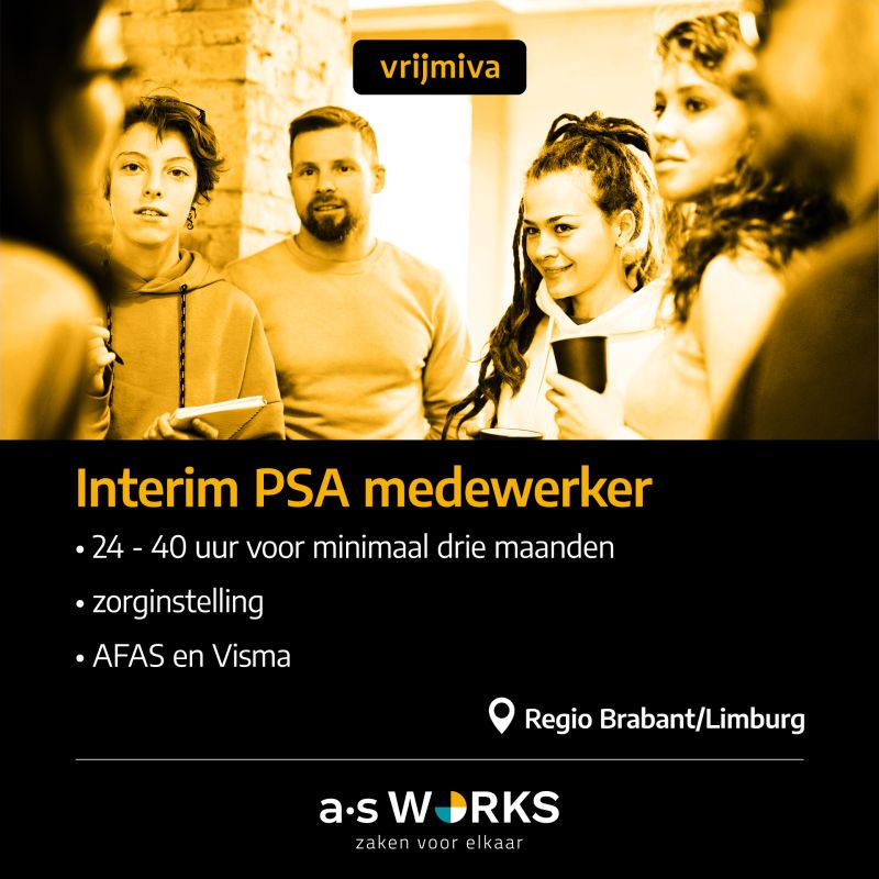 vacature PSA medewerker